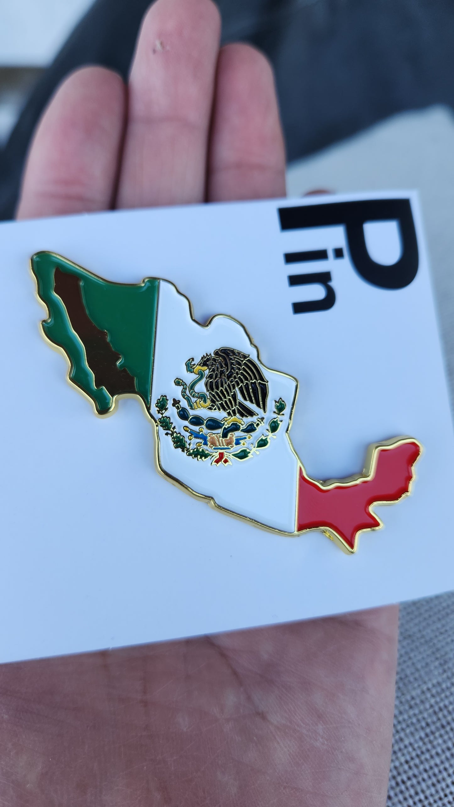 Mexico Map Hat Pin