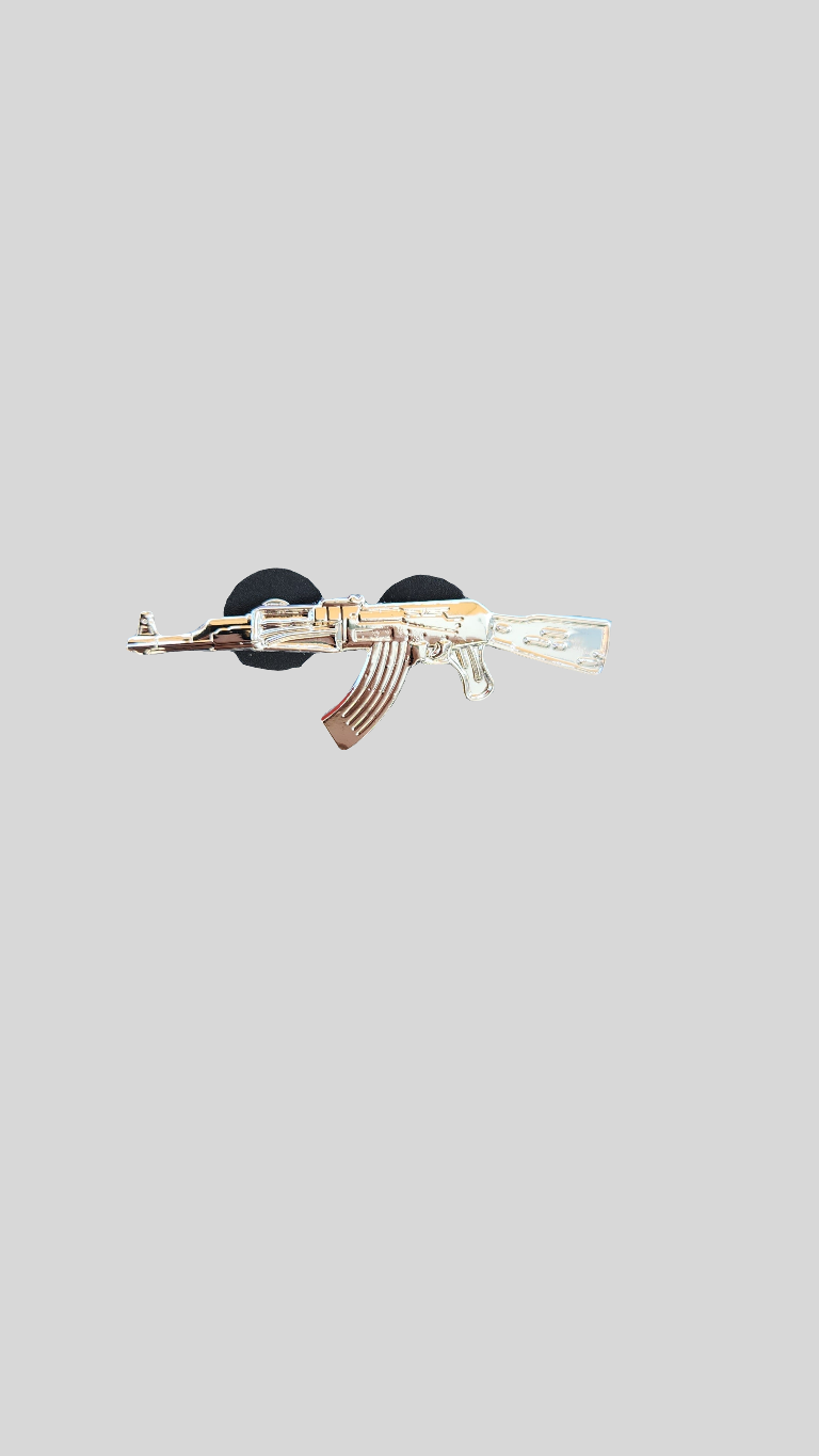 Ak 47 Silver Cuernito hat pin